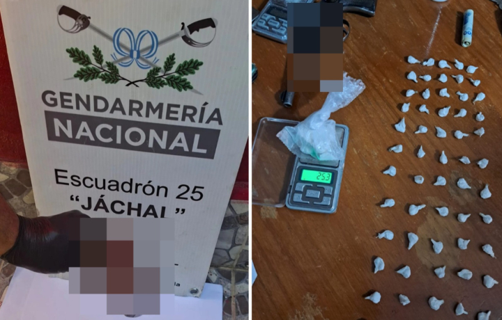 Dos detenidos y secuestro de cocaína y un revólver en allanamientos