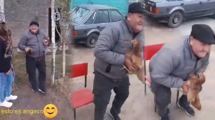 Un video grabado en Angaco recrea la tendencia de la "Silla de la Favela" y es furor en redes