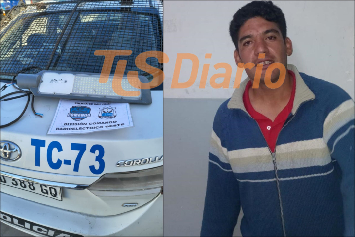 Cayó con una farola del alumbrado público y quiso agredir a la Policía