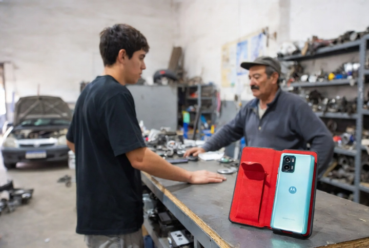 En un taller de Barrio Área II distrajeron al dueño y se llevaron un celular