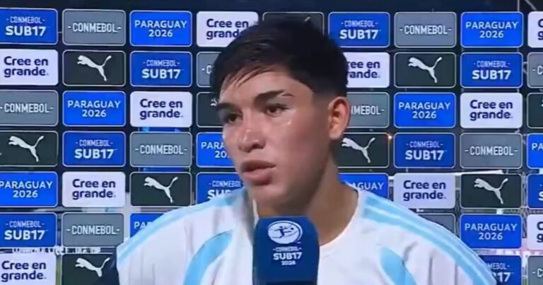 El tremendo exabrupto de un jugador de la Selección Sub 17 tras la dura derrota ante Colombia en la final del Sudamericano