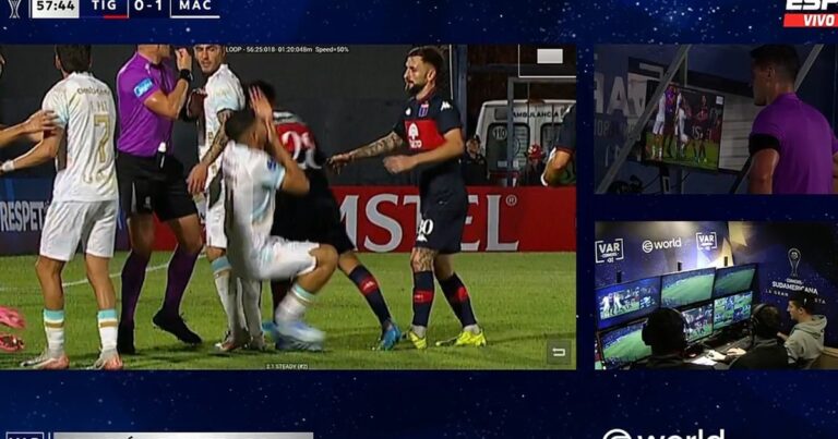 Video: la infantil acción por la que el Pity Martínez fue expulsado en la Copa Sudamericana