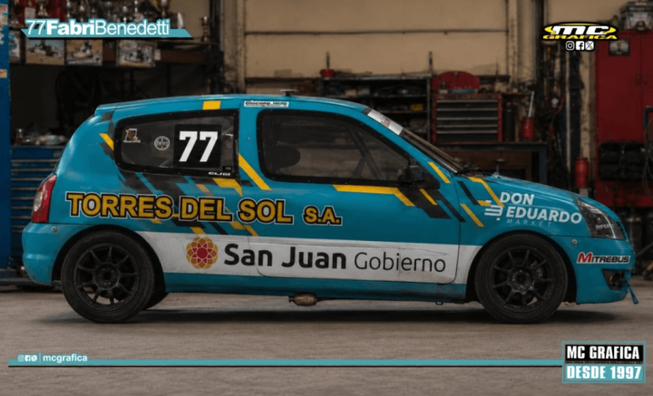 Benedetti se prepara para correr en San Juan con el mismo Clio
