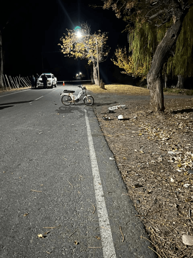 Un motociclista de 27 años murió tras impactar contra un árbol en Angaco