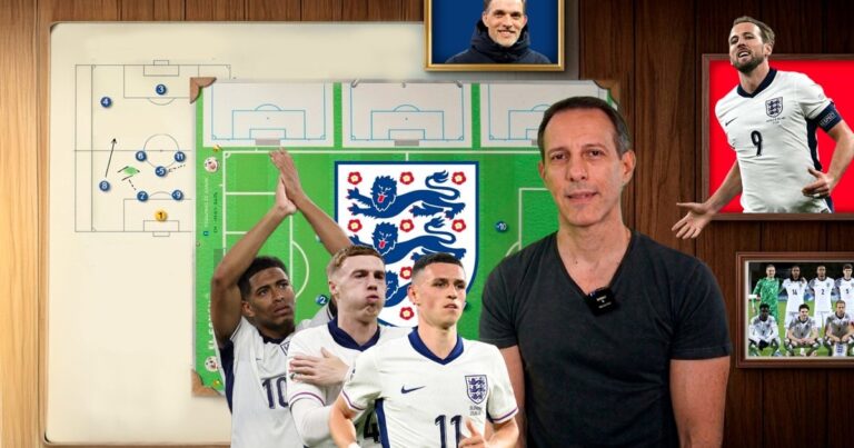 La pizarra de Vicente Muglia: así juega Inglaterra