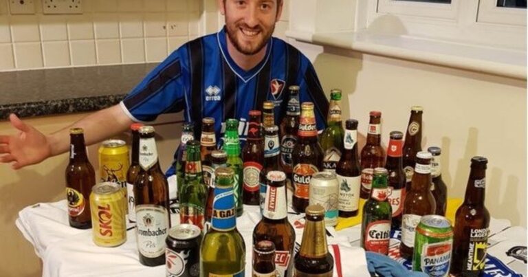Es inglés, se va a tomar una cerveza por cada eliminado del Mundial y habló con Olé: "Estuve entrenando mi hígado" y "me gustaría tener una de Chile"