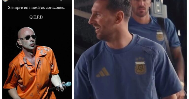 La llegada de la Selección a Texas, con homenaje de la AFA y de Messi al Indio Solari