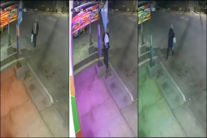 En 19 segundos, quedó filmado en un insólito robo: se llevó una bandera argentina