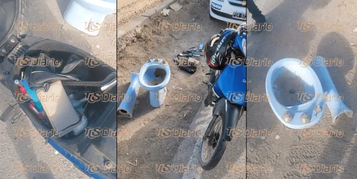Cayó con un bidet y un lavamanos robados cuando escapaba en moto