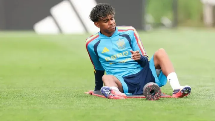Lamine Yamal trabajó aparte en la previa de la final