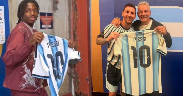 Video: Manzambi y Baggio, los que se llevaron una camiseta de Messi tras el triunfo de Argentina ante Suiza