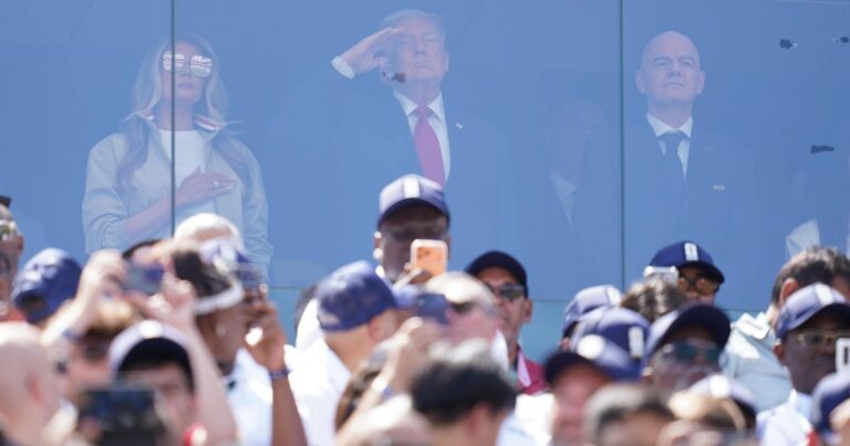 Video: el francotirador que estuvo en el techo del MetLife Stadium para proteger a Trump en la final del Mundial