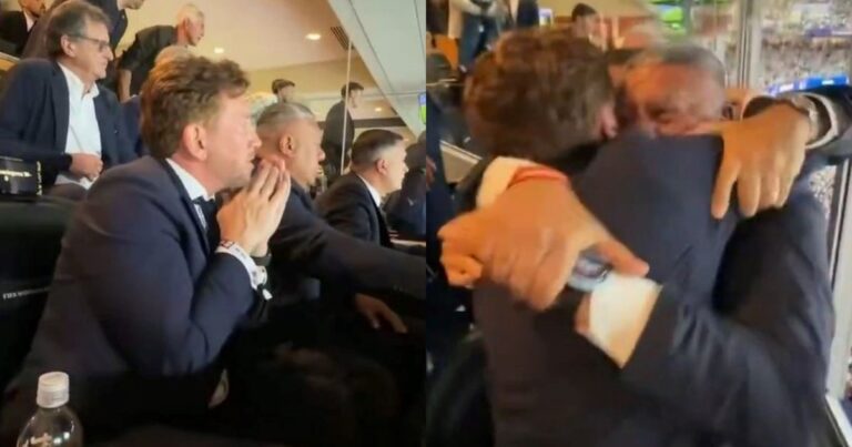 Videos: los emotivos festejos de Alejandro Domínguez y Chiqui Tapia en la clasificación de Argentina a semis