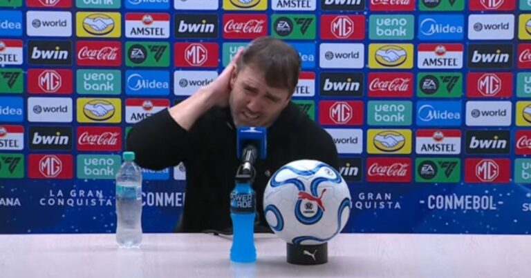 El cruce de Coudet con una periodista tras el empate de River: "¿2.600 de altura hay acá, no?"