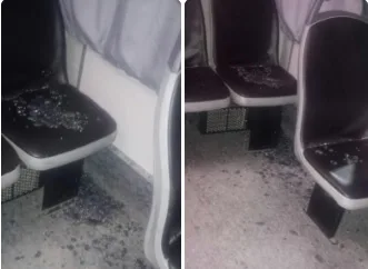 Tiraron una piedra contra un colectivo y los vidrios terminaron sobre un pasajero