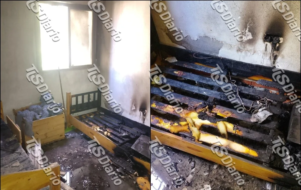 Dejó una plancha sobre la cama y provocó un incendio en su casa: quedó todo destruido