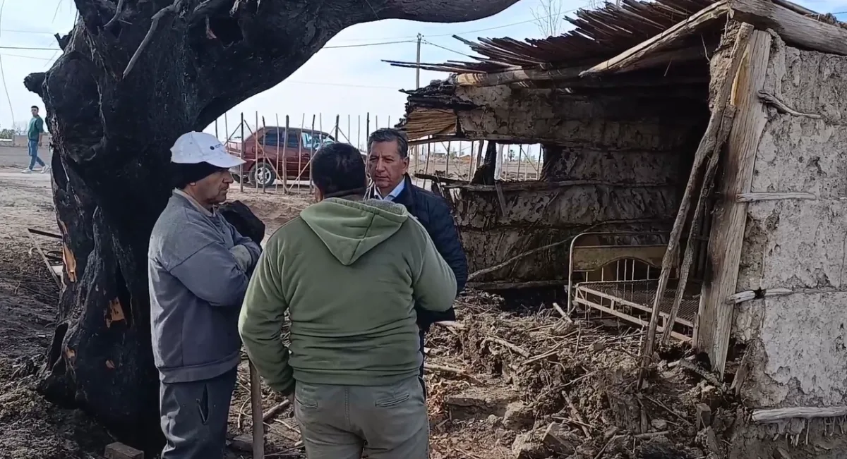Aballay y el Municipio de Pocito mantienen la asistencia a las familias afectadas por los incendios