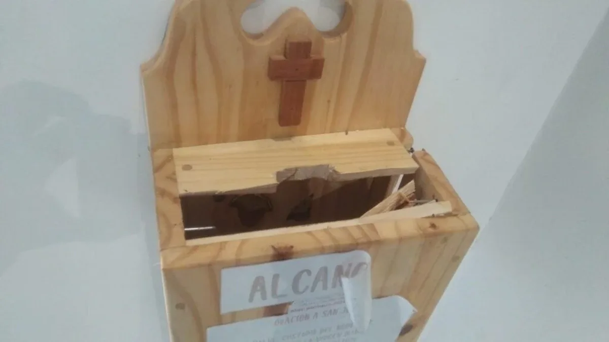 Rompieron la alcancía con la Cruz y se llevaron la limosna de la Parroquia de Jáchal
