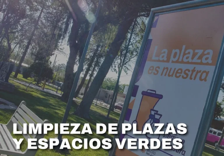 La Ciudad continúa con la limpieza y mantenimiento de plazas y espacios verdes del sector sur