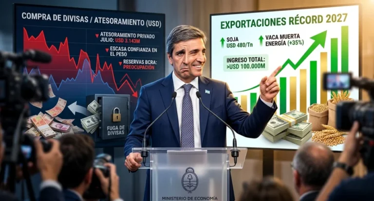 Avalancha de US$100.000 millones: el récord de exportaciones choca contra la fiebre por el dólar
