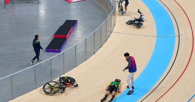 Video: el tremendo choque en ciclismo pista de los Juegos Suramericanos