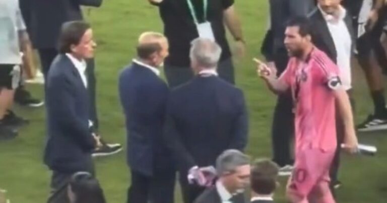 Video del fuerte enojo de Messi con el Comisionado de la MLS: "Conmigo no"