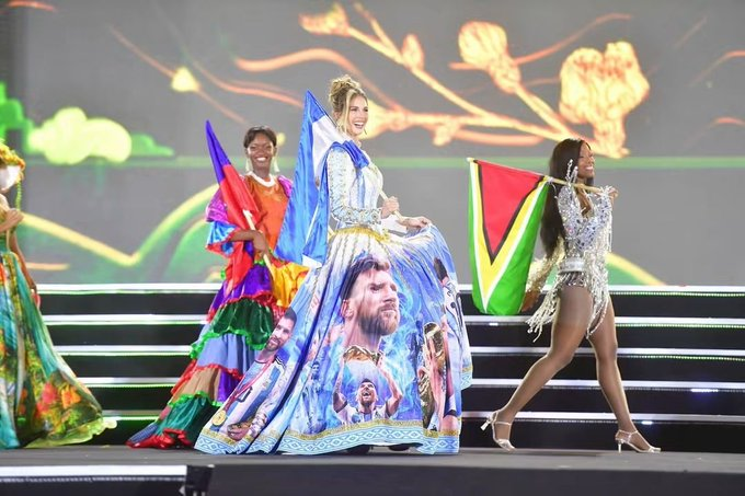 El vestido en homenaje a Messi que usó la aspirante argentina en la final de Miss Mundo 2026