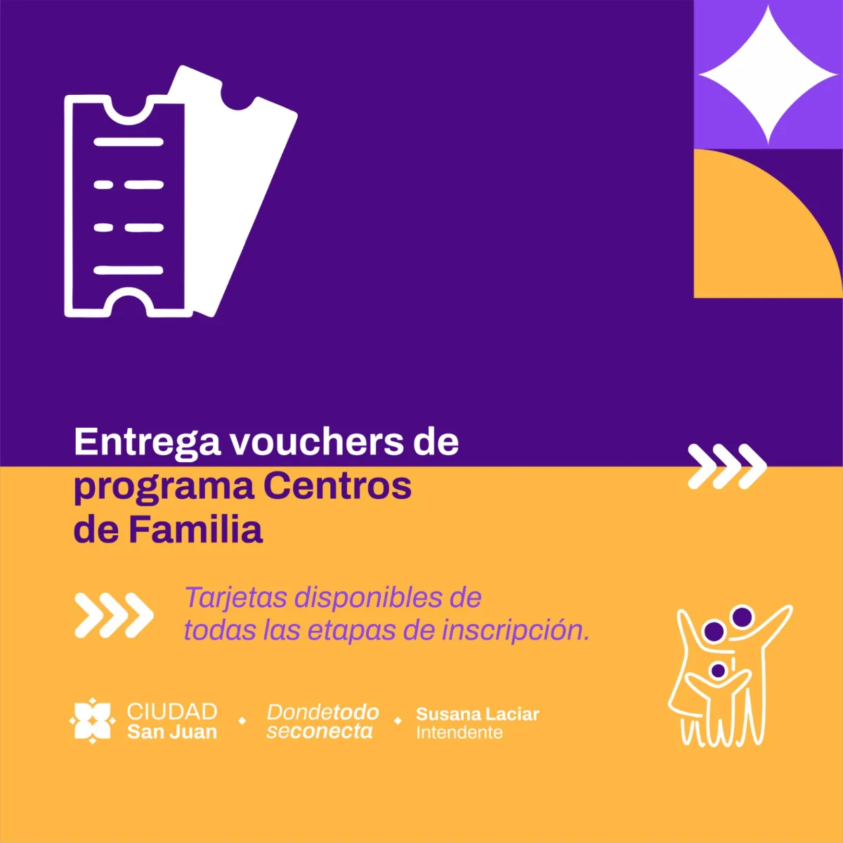 Municipalidad entrega vouchers del programa Centros de Familia