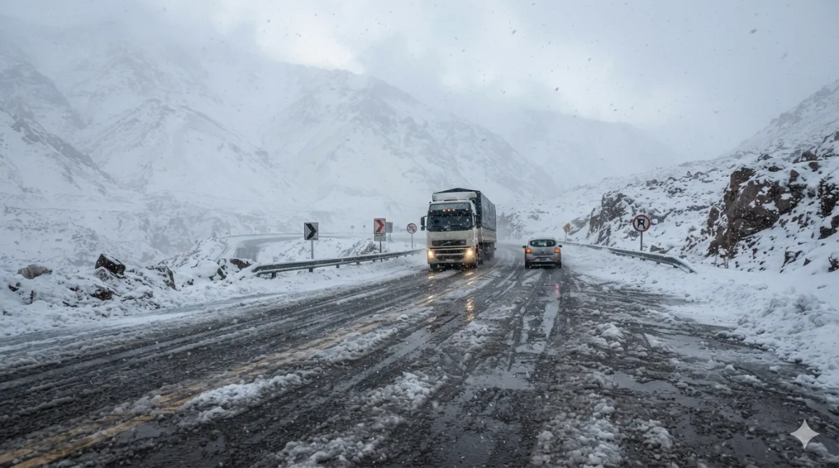 Vialidad Nacional pide evitar viajes nocturnos por nieve en San Juan