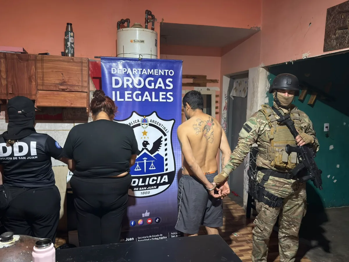 Desbaratan un bunker narco sanjuanino, al lado de un centro de rehabilitación de consumos
