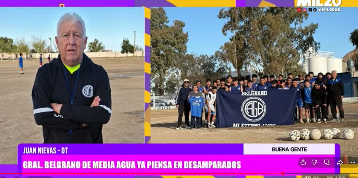 “Tenemos jugadores que llegan de la cosecha a entrenar”: la historia detrás del Belgrano de Media Agua que enfrentará a Desamparados
