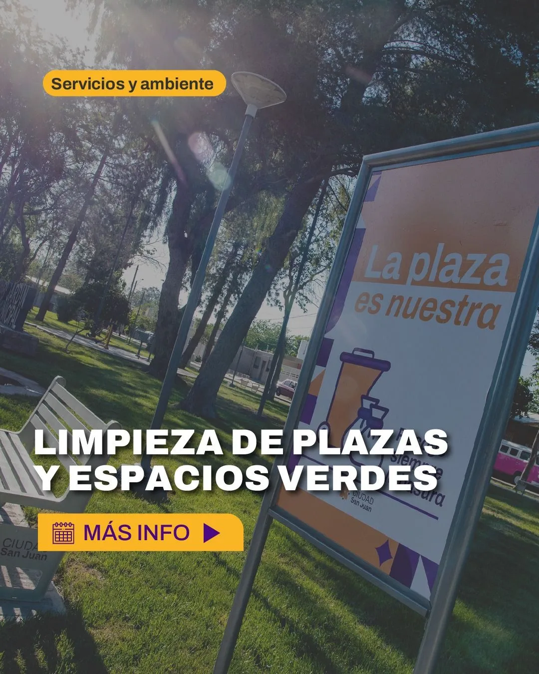 La Ciudad continúa con la limpieza de plazas y espacios verdes del sector norte