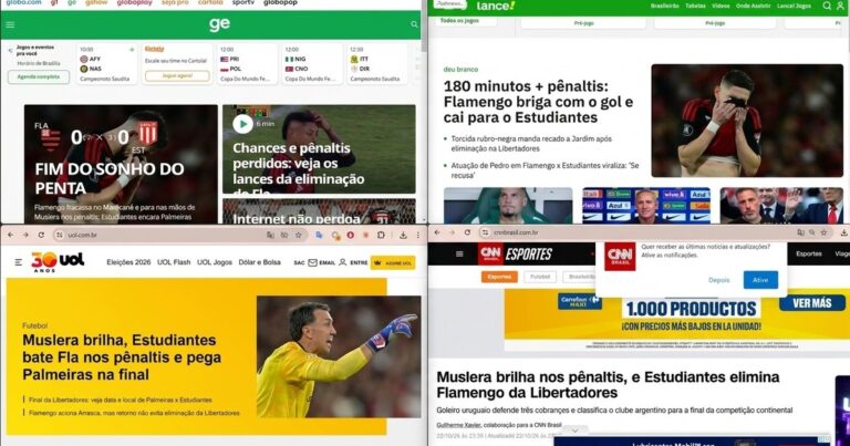 "Papelón" y "eliminación vergonzosa": la dura reacción de la prensa brasileña tras el golpe de Estudiantes