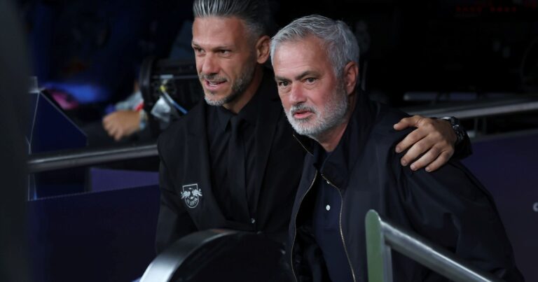 Video: el afectuoso saludo entre Mourinho y Demichelis en la previa de su enfrentamiento por Champions