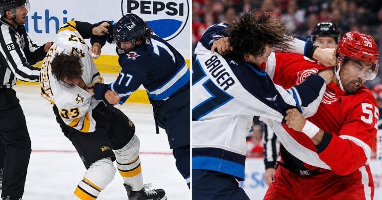 Video: piñas, sangre y un tremendo nocaut en la NHL