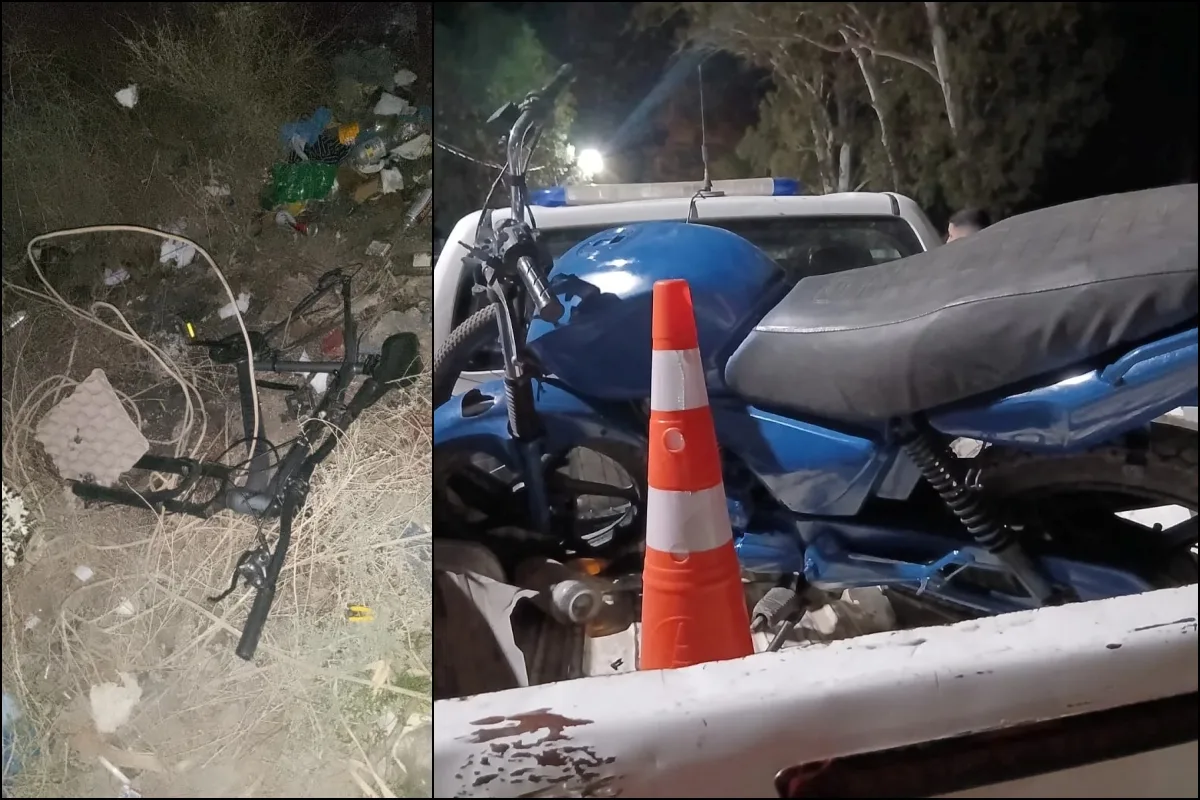 La moto apareció pintada y la bicicleta terminó desmantelada: así recuperaron el botín robado a una familia de La Majadita