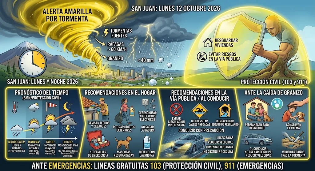 Prevén tormentas fuertes, ráfagas y granizo durante este lunes