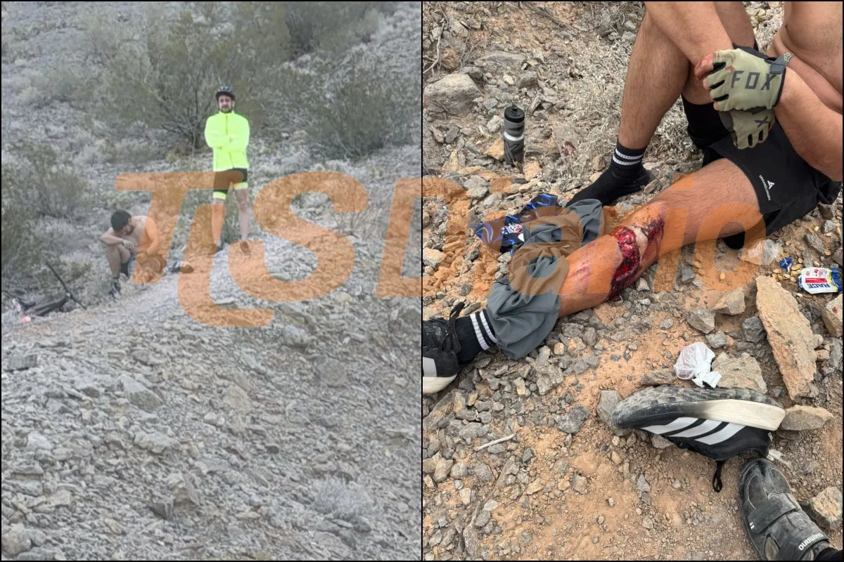 Un ciclista sufrió una caída en un circuito de mountain bike y tuvo que ser rescatado por bomberos