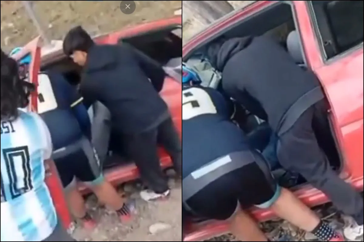 Destruido por completo: un auto se salió de la calzada y chocó contra un árbol cerca del Partidor San Emiliano