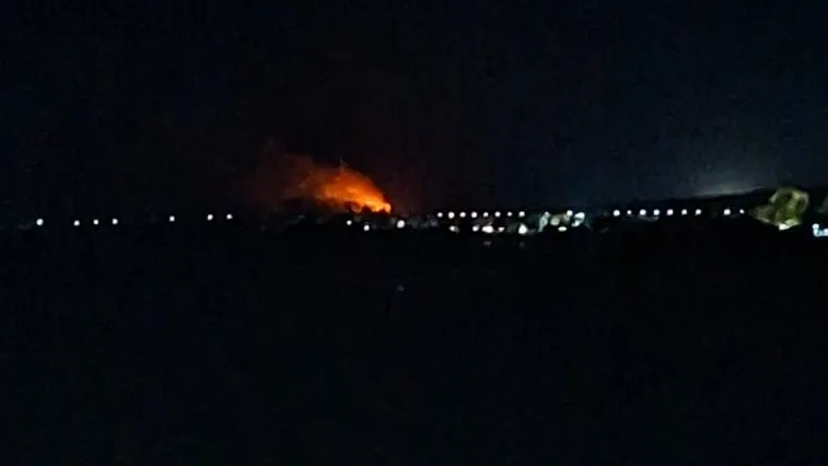 Incendio en Ullum: las llamas alarmaron durante la madrugada en inmediaciones del Palmar del Lago
