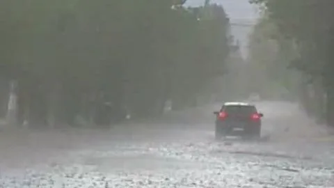 Granizo, lluvia y calles anegadas: la tormenta golpeó distintos sectores de Rodeo