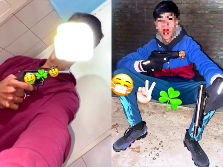 Se hacía el malo en redes subiendo fotos con armas y la policía lo fue a buscar: así terminó