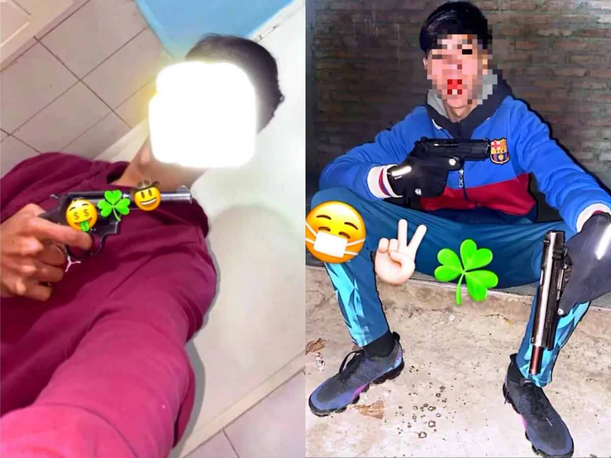 Se hacía el malo en redes subiendo fotos con armas y la policía lo fue a buscar: así terminó